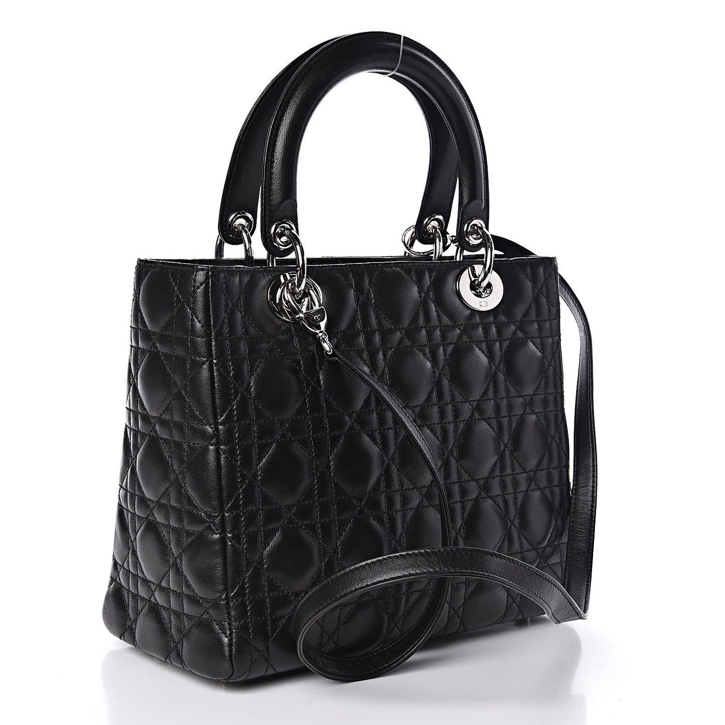 Lambskin Cannage Medium Lady Dior Black