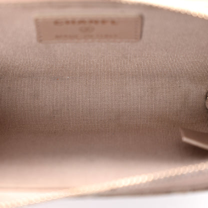 Chanel Iridescent Caviar Quilted Zipped Key Holder Case Beige 15 of 21