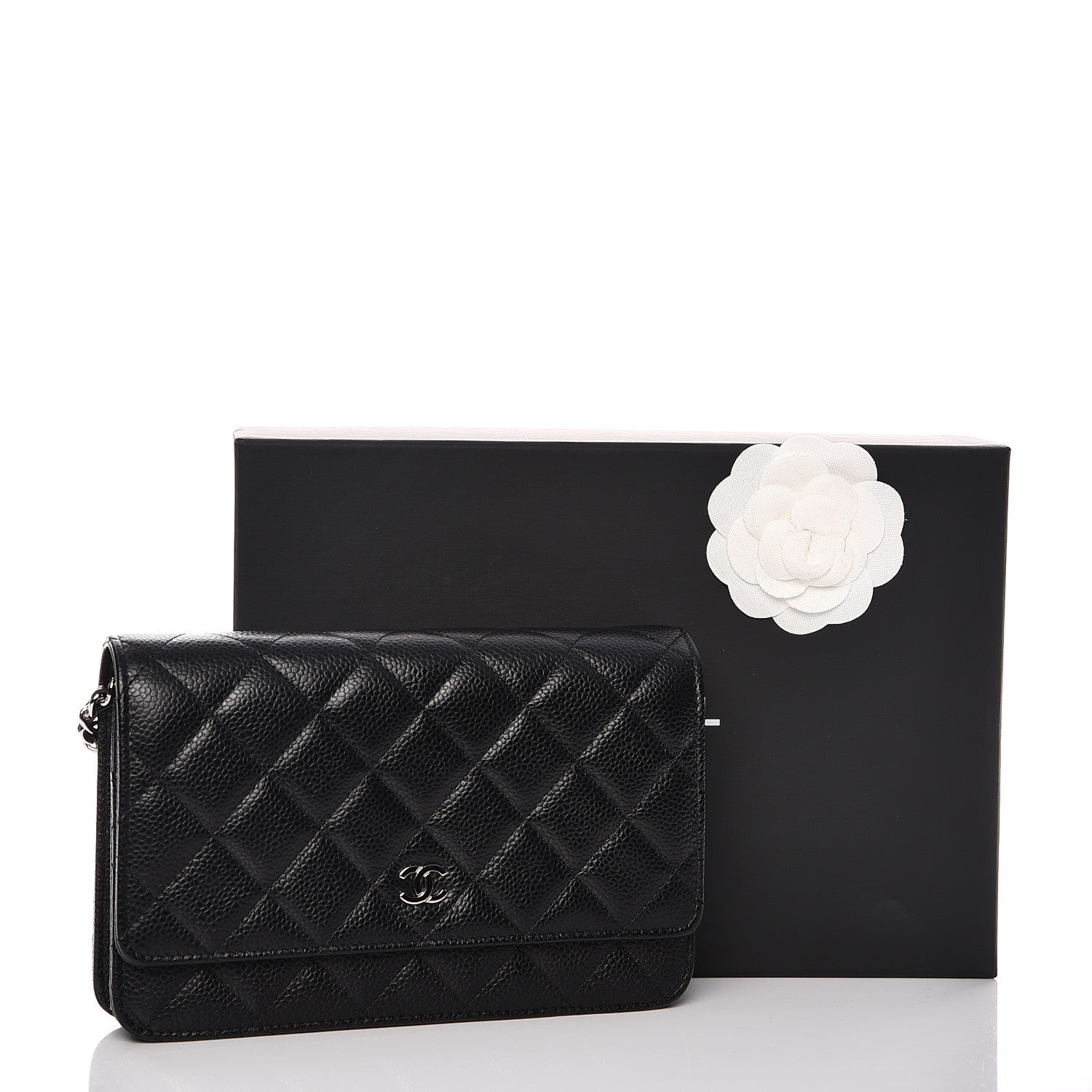 Chanel Caviar Quilted Wallet On Chain WOC Black 9 of 9