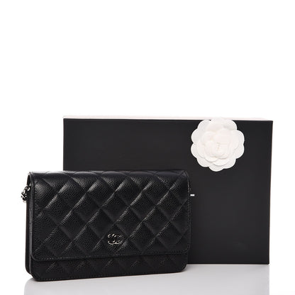 Chanel Caviar Quilted Wallet On Chain WOC Black 9 of 9