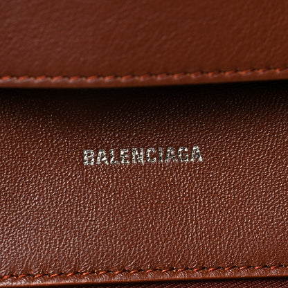 Balenciaga Semi Shiny Smooth Calfskin M Downtown Shoulder Bag Dark Tan 6 of 13