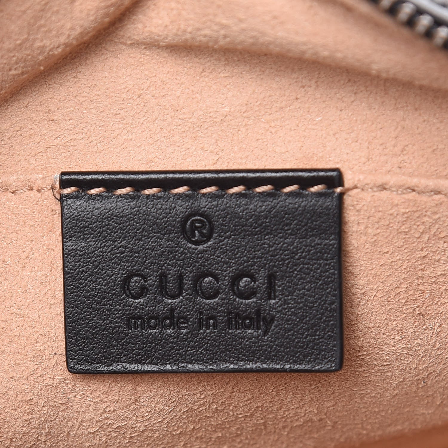 Gucci Calfskin Matelasse Mini GG Marmont Chain Shoulder Bag Black 6 of 10