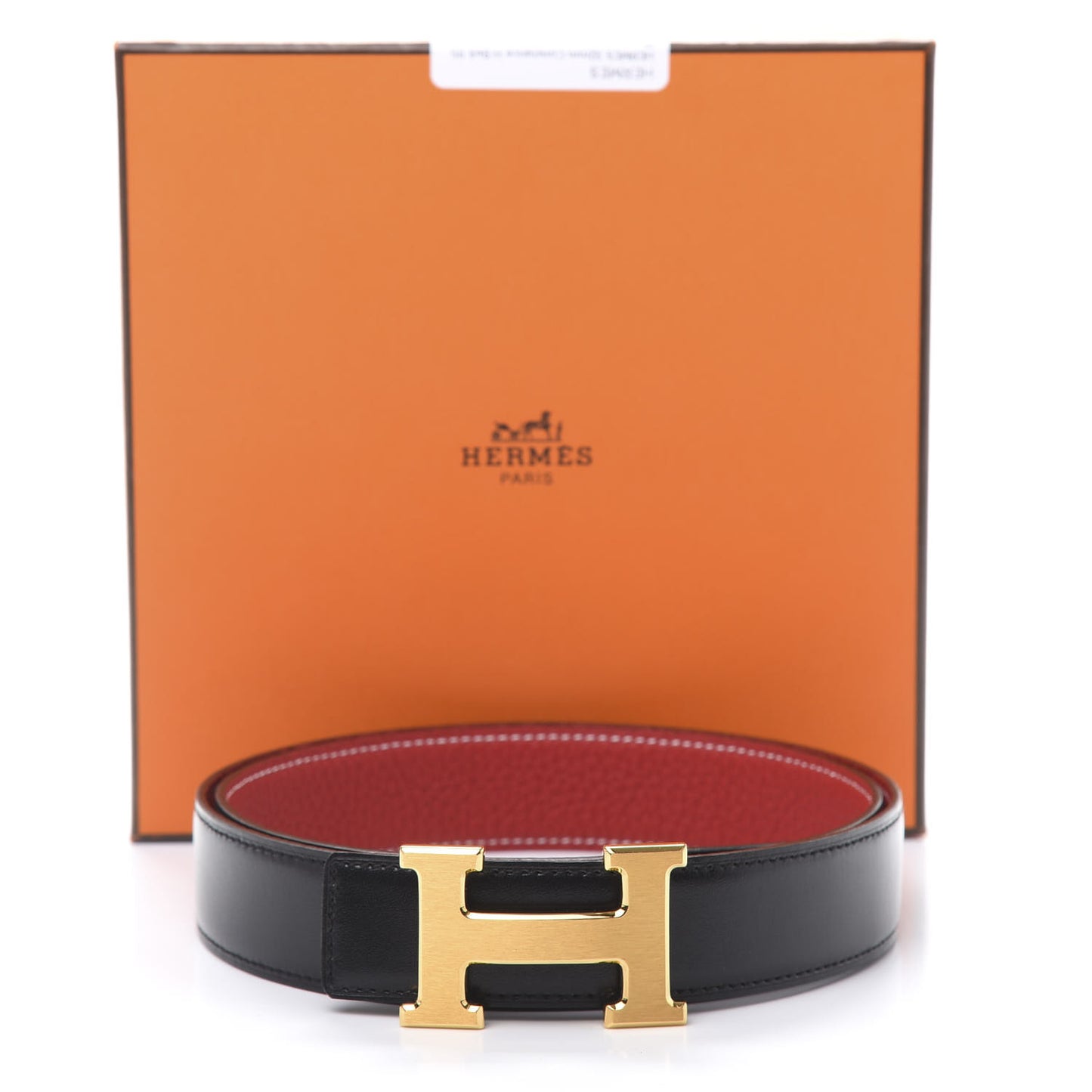 Box Togo 32mm H Belt 95 Black Rouge Casaque