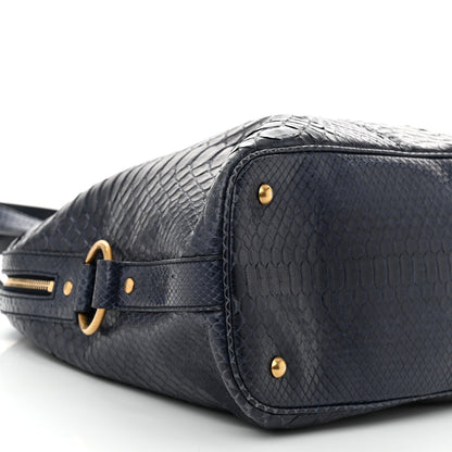 Saint Laurent Snakeskin Oversized Muse Blue 9 of 10