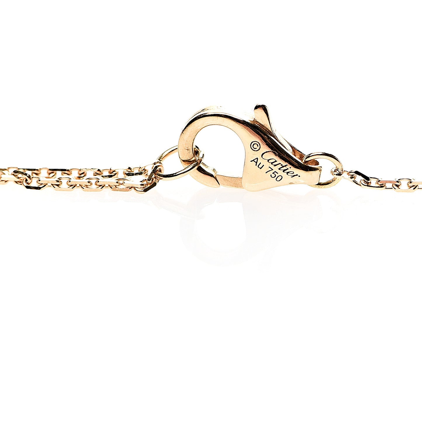 18K Yellow Gold Diamond Mother of Pearl XS Amulette de Cartier Pendant Necklace