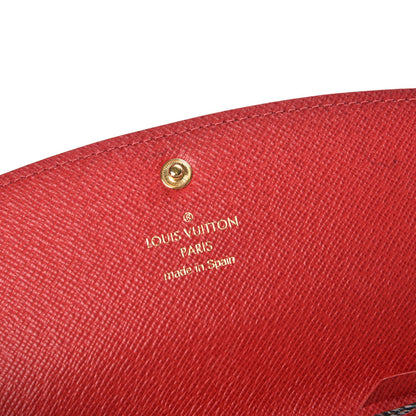 Louis Vuitton Damier Ebene Emilie Wallet Red 6 of 8