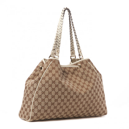 Gucci Monogram Peggy Braided Tote Off White 3 of 12