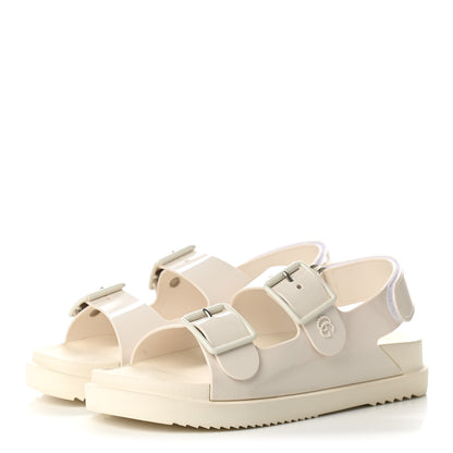 Gucci Rubber Mini Double G Womens Isla Dad Sandals 39 Dusty White 3 of 9