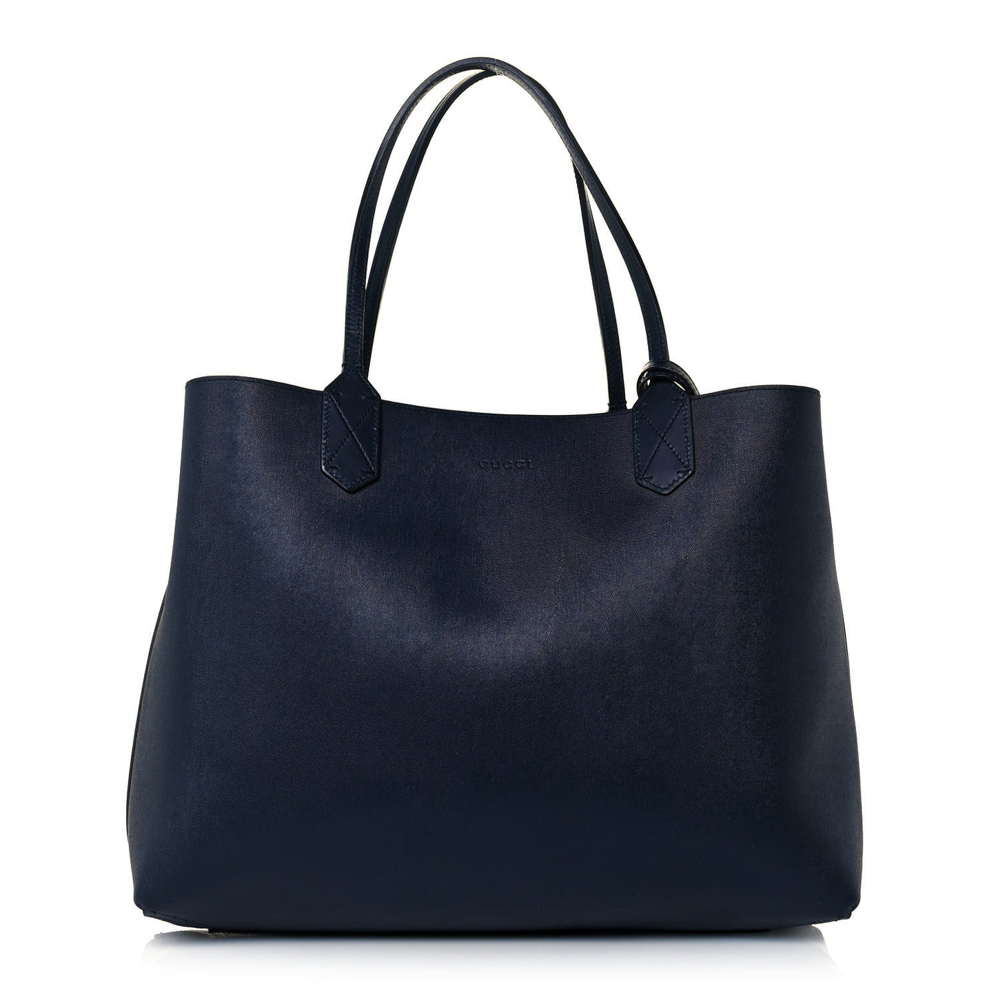 GG Supreme Monogram Blooms Medium Reversible Tote Beige Blue Navy