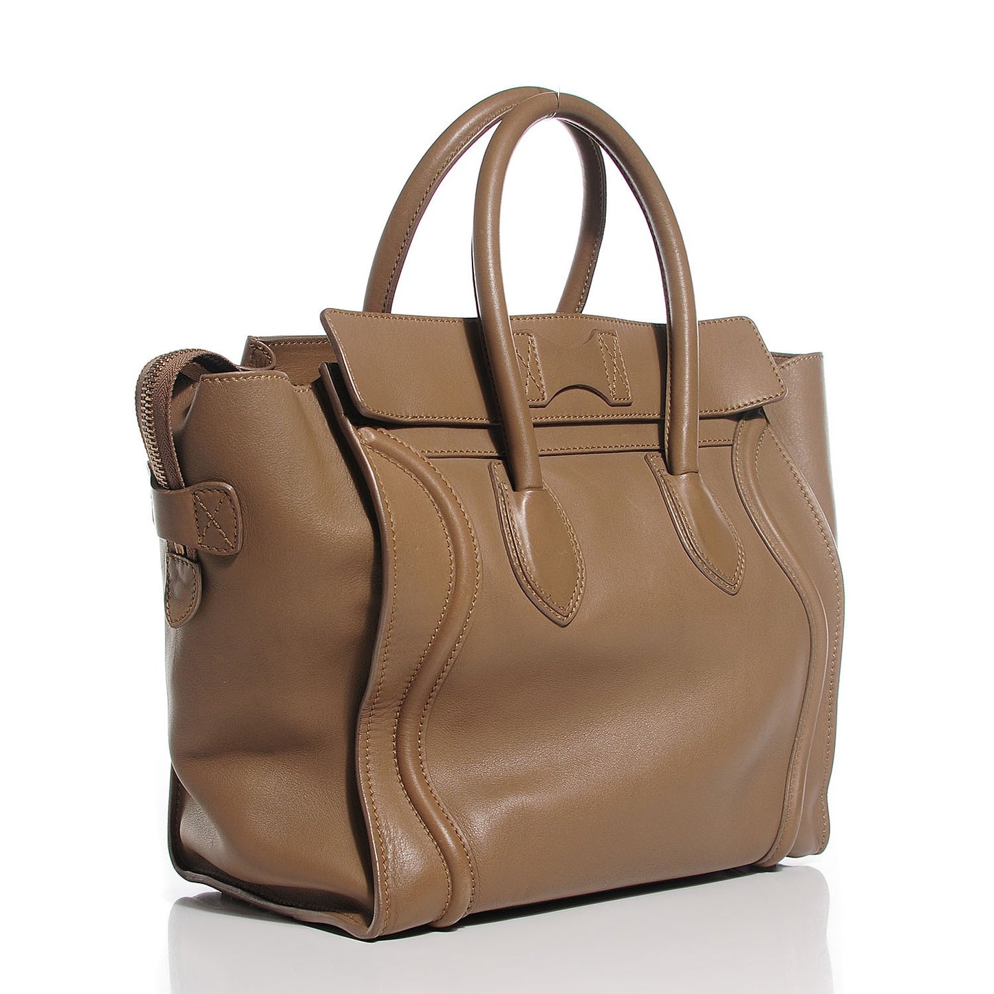 Smooth Calfskin Mini Luggage Camel