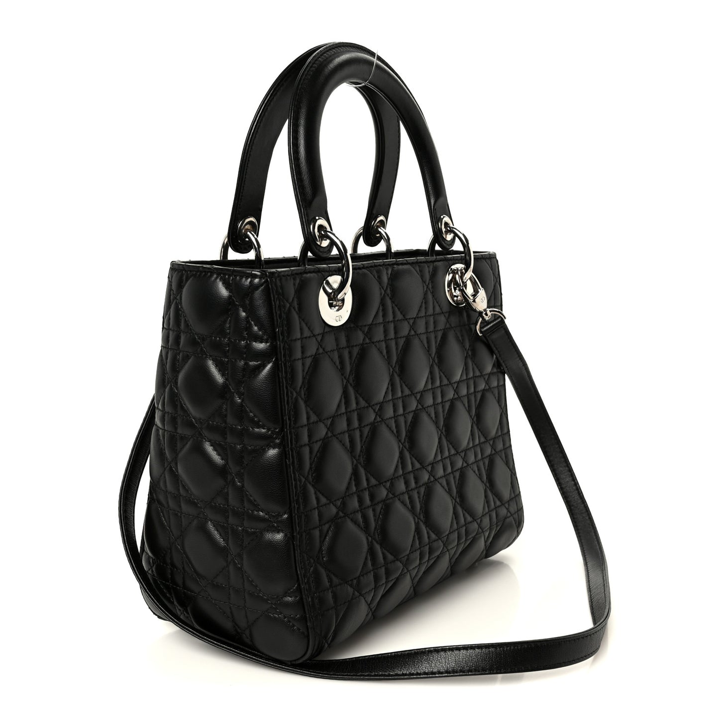 Lambskin Cannage Medium Lady Dior Black