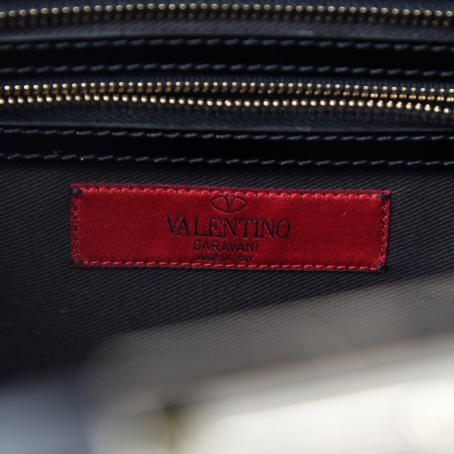 Valentino Garavani Patent Monochrome Small Rockstud Double Handle Tote Black 8 of 10