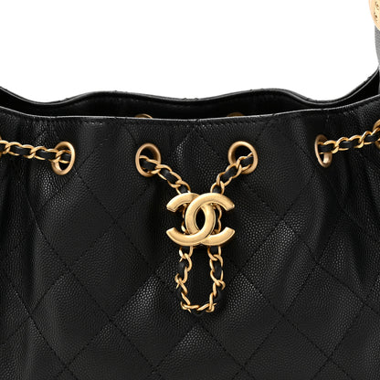 Chanel Caviar Quilted Mini Chanel 25 Handbag Black 8 of 11