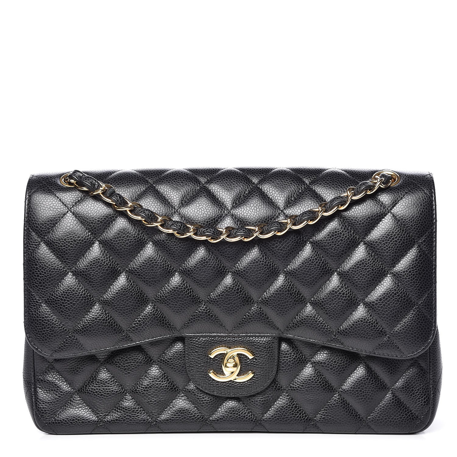 Chanel Caviar Quilted Jumbo Double Flap Black 1 of 11