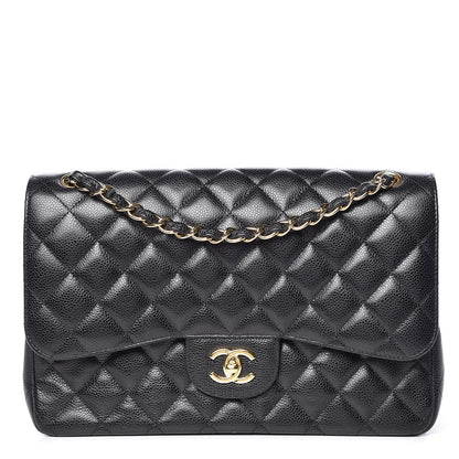 Chanel Caviar Quilted Jumbo Double Flap Black 1 of 11