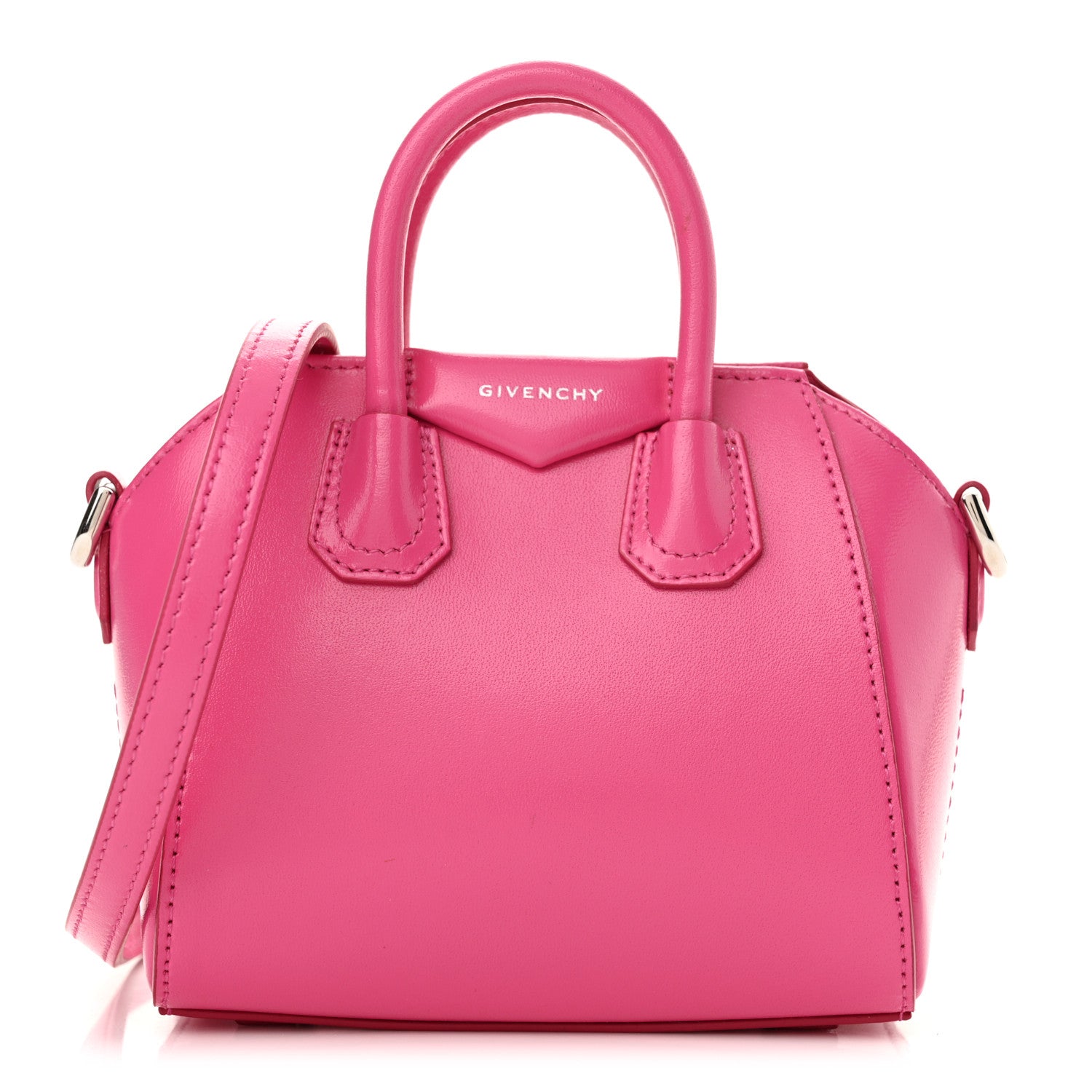 Givenchy Shiny Lord Calfskin Micro Antigona Neon Pink 1 of 10