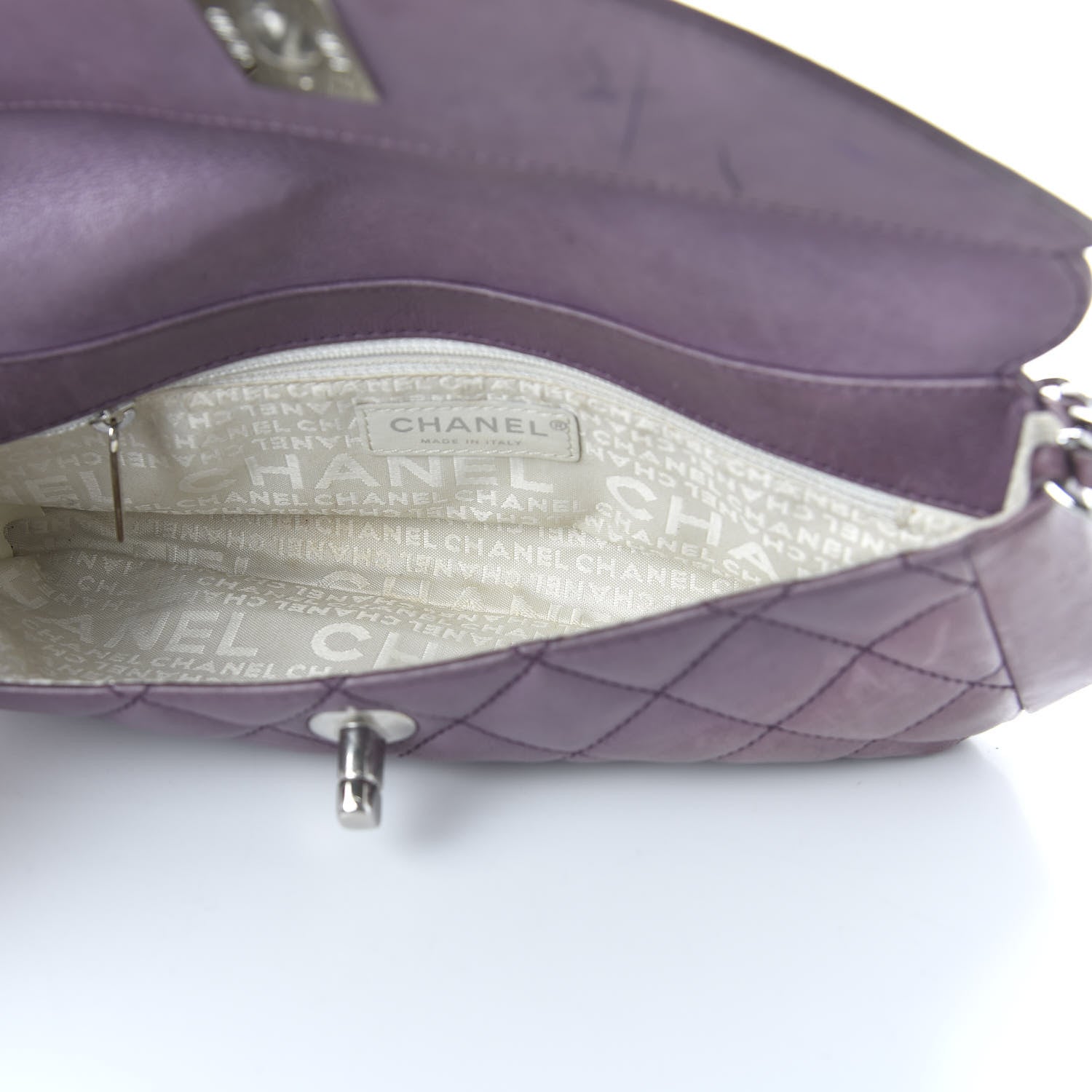 Chanel Lambskin Quilted Small Single Flap Bag Purple 5 of 13