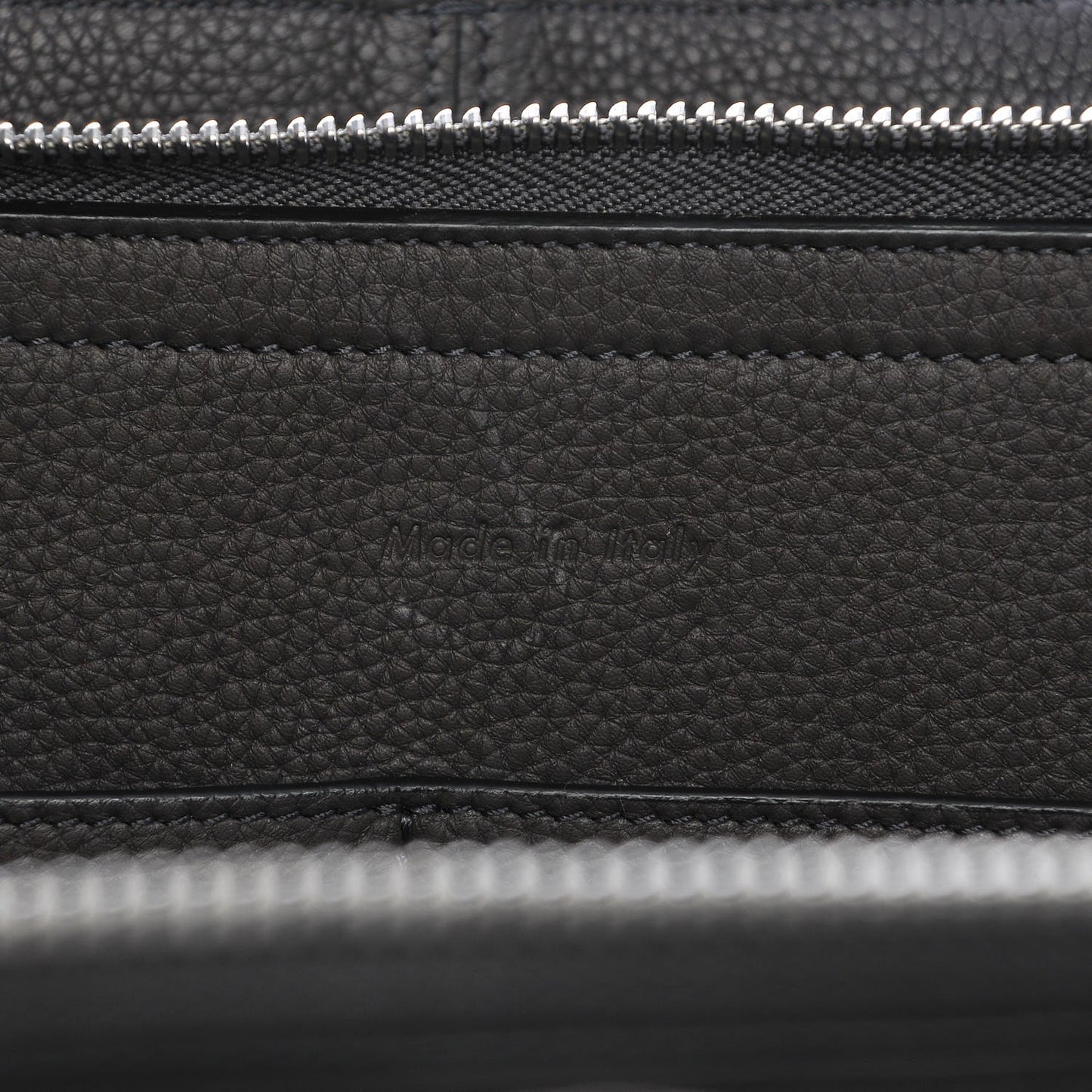 Grained Calfskin Small Tri-Fold Shoulder Bag Anthracite