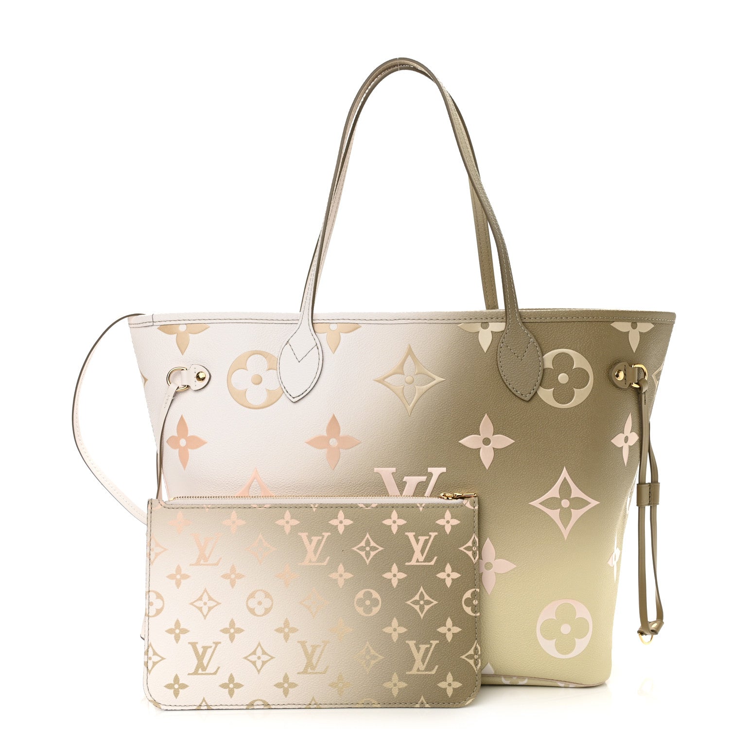 Louis Vuitton Monogram Giant Spring In The City Neverfull MM Sunset Kaki 1 of 10