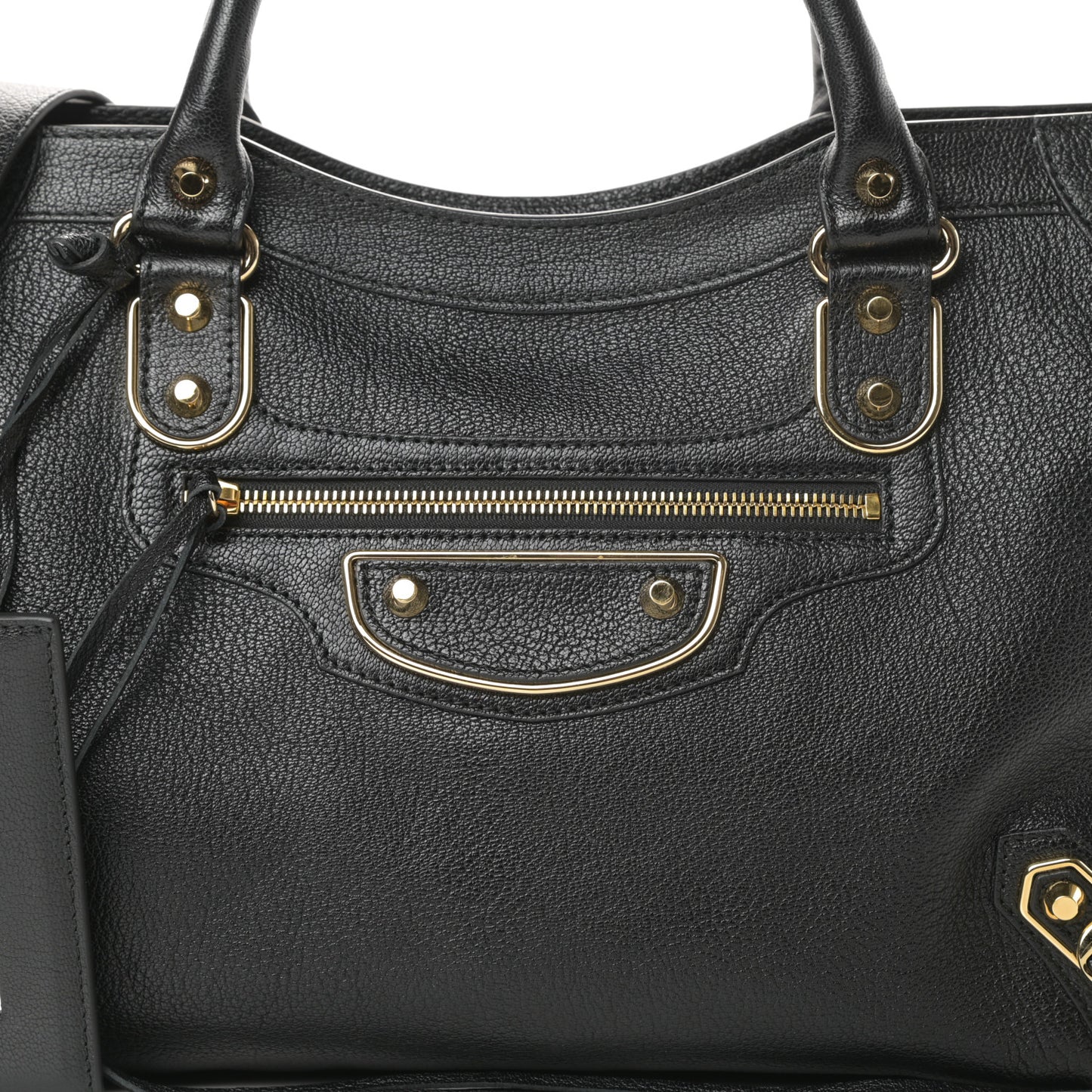 Chevre Gold Metallic Edge Hardware City Black