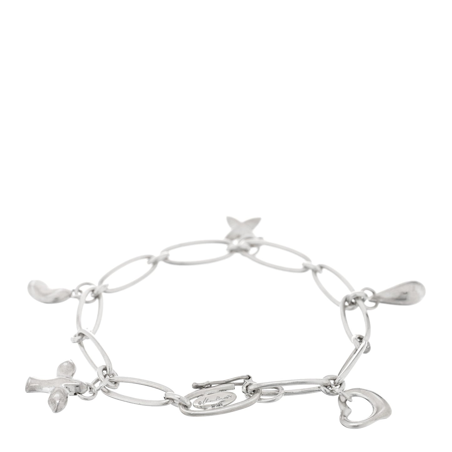 Sterling SIlver Elsa Peretti Five Charm Bracelet
