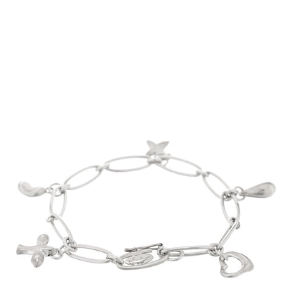 Tiffany Sterling SIlver Elsa Peretti Five Charm Bracelet 2 of 3