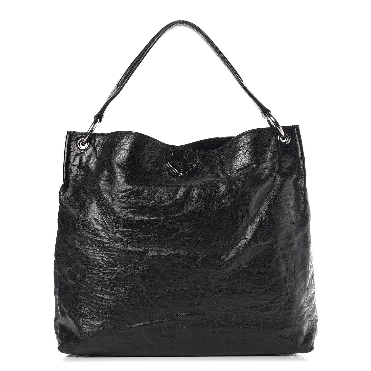 Prada Vitello Shine Hobo Black 1 of 15