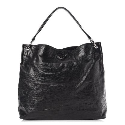 Prada Vitello Shine Hobo Black 1 of 15