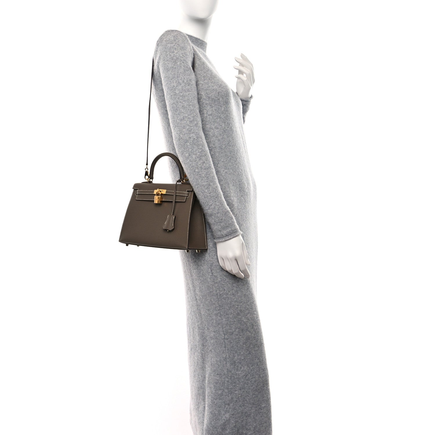 Hermes Epsom Kelly Sellier 25 Etoupe 2 of 9