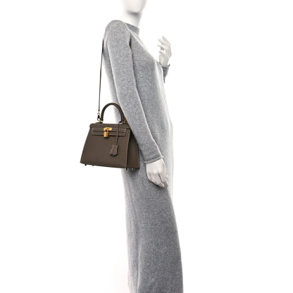 Hermes Epsom Kelly Sellier 25 Etoupe 2 of 9