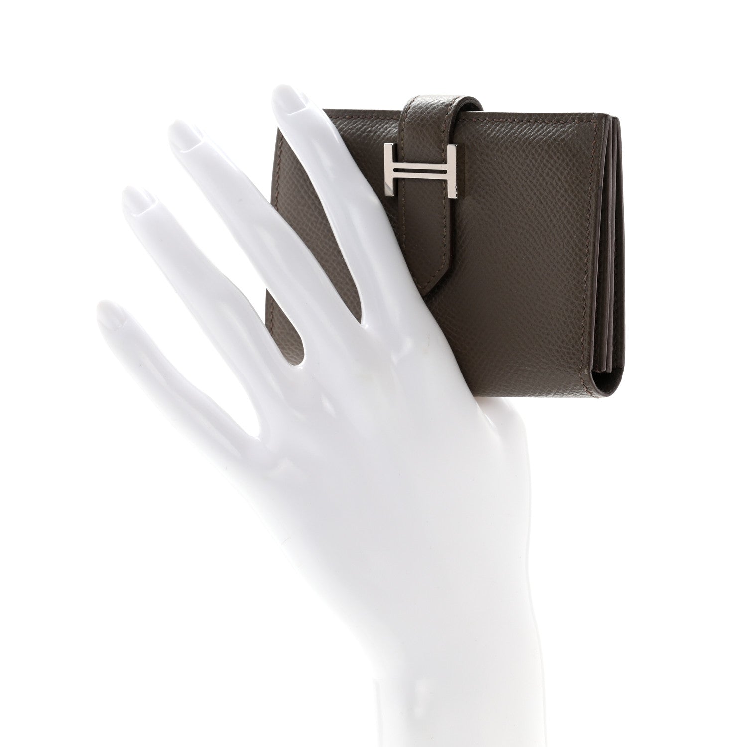 Hermes Epsom Bearn Card Holder Wallet Etain 2 of 12