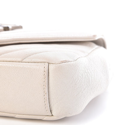 Saint Laurent Sheepskin Matelasse Monogram Classic Baby Chain Bag White 16 of 21