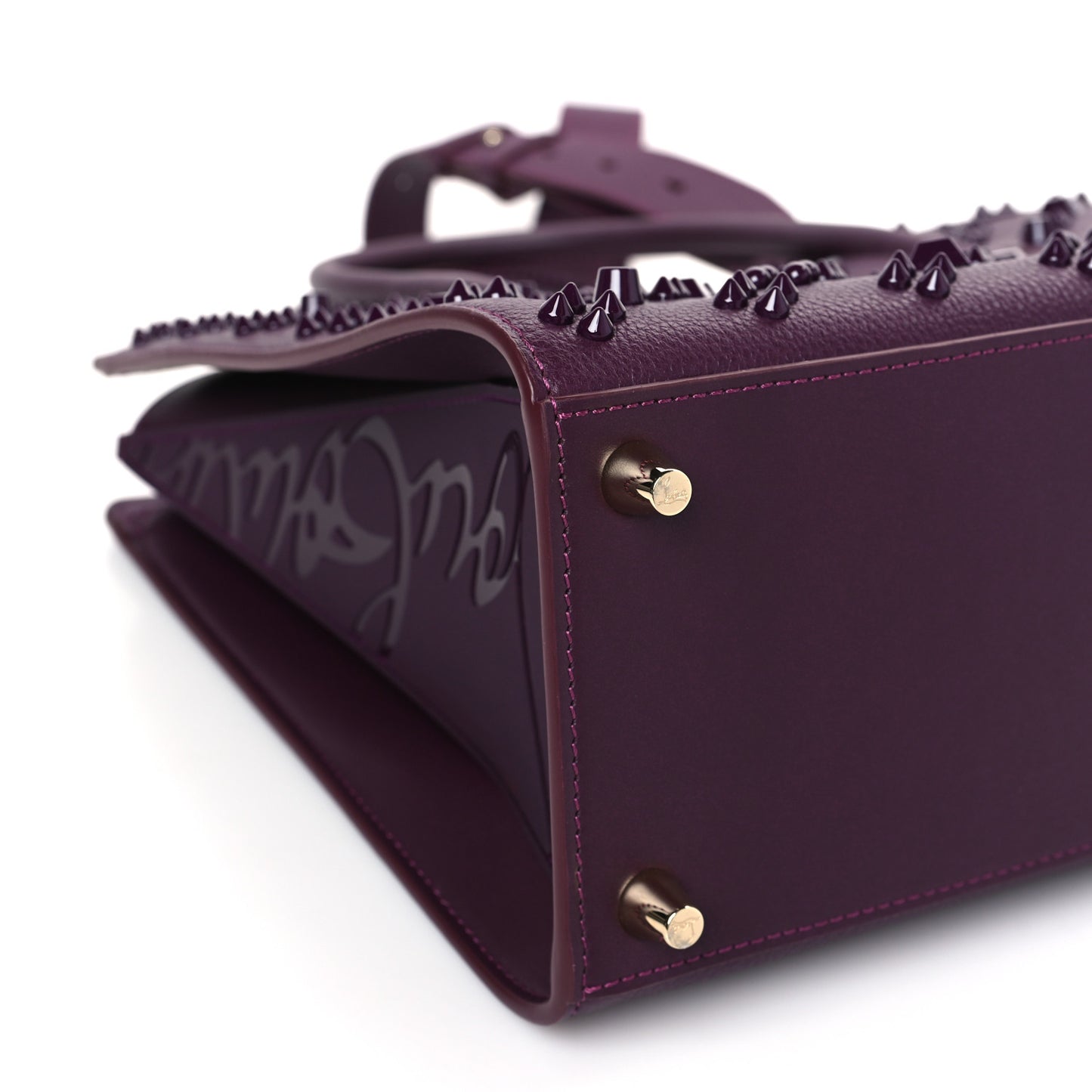 Calfskin Spikes Loubinthesky Medium Paloma Merlot