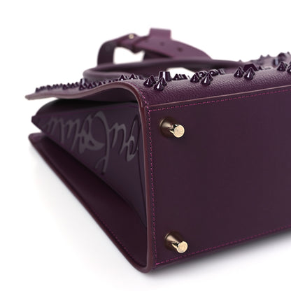 Christian Louboutin Calfskin Spikes Loubinthesky Medium Paloma Merlot 7 of 8