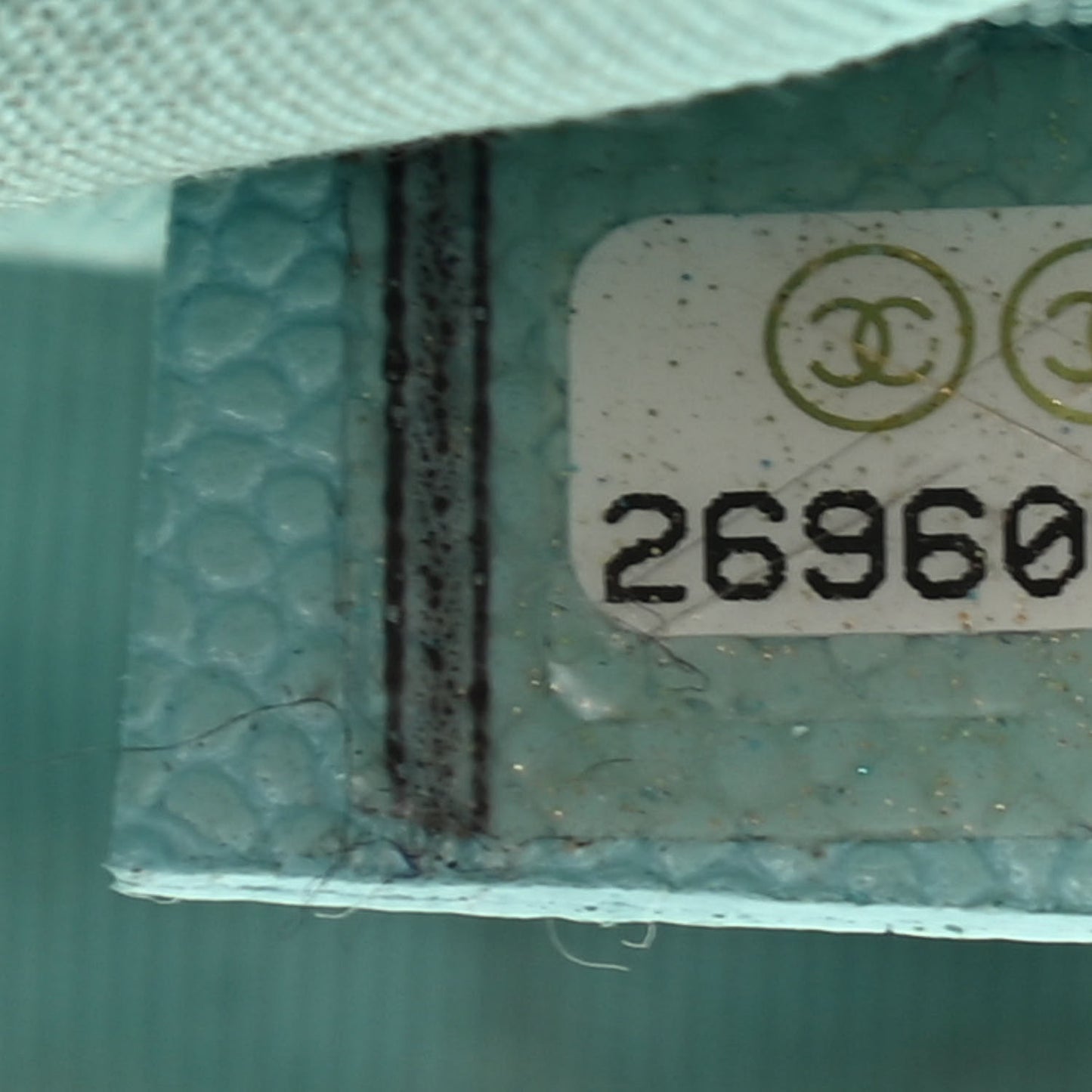 Caviar Quilted Small Cosmetic Case Light Blue