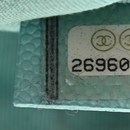 Chanel Caviar Quilted Small Cosmetic Case Light Blue 6 of 6