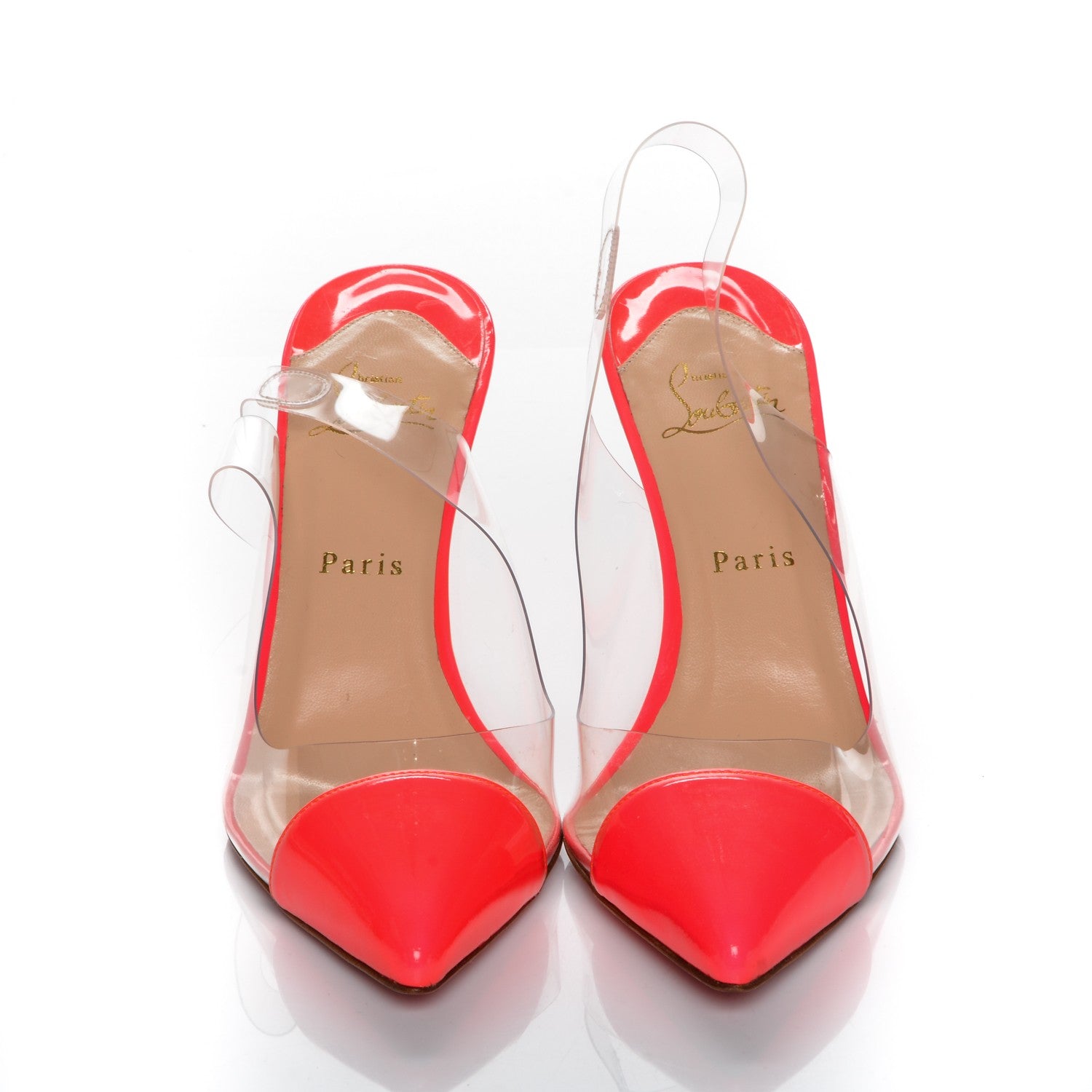 Christian Louboutin Patent PVC Un Bout Slingbacks 39 Hot Pink 2 of 7