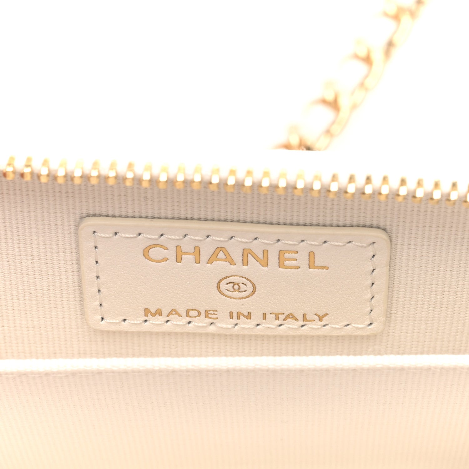 Chanel Tweed Quilted Bow Flap Card Holder On Chain White 6 of 12