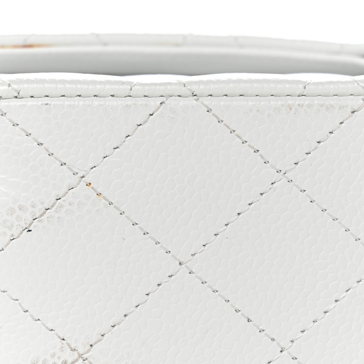 Chanel Caviar Quilted Medium Double Flap White 11 of 14