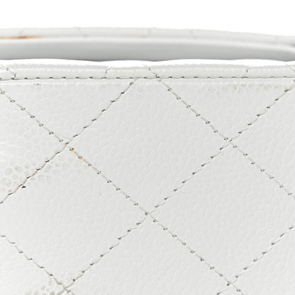 Chanel Caviar Quilted Medium Double Flap White 11 of 14