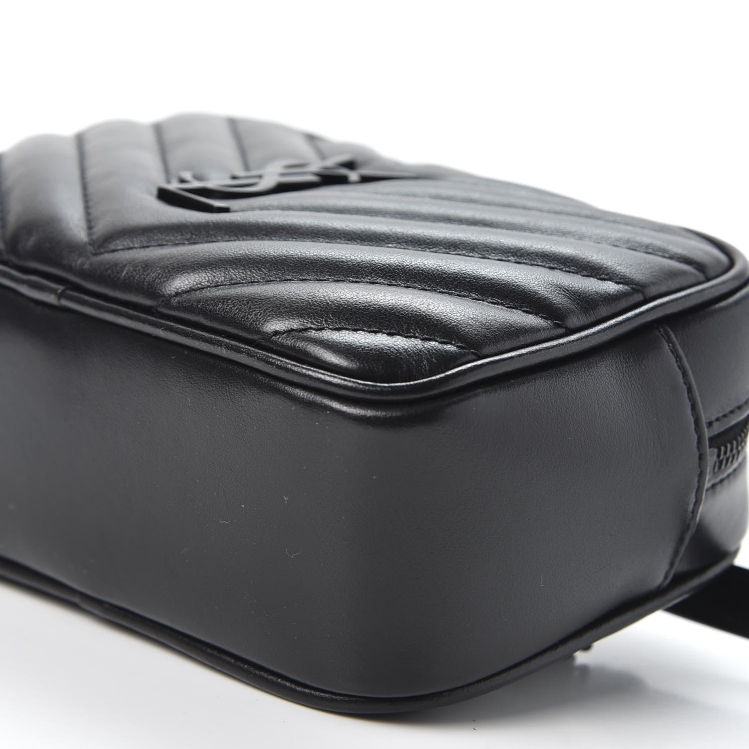 Saint Laurent Calfskin Matelasse Monogram Lou Belt Bag Black 6 of 9