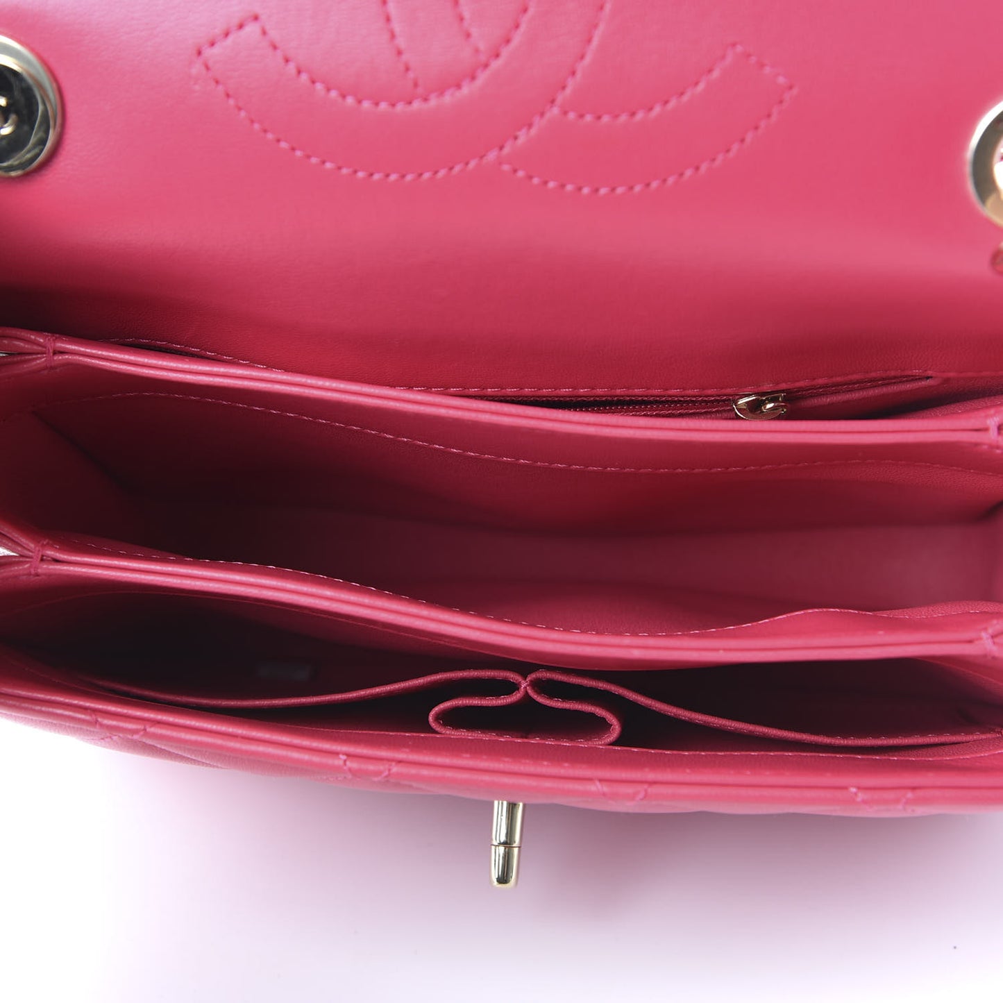 Lambskin Quilted Small Trendy CC Flap Dual Handle Bag Pink
