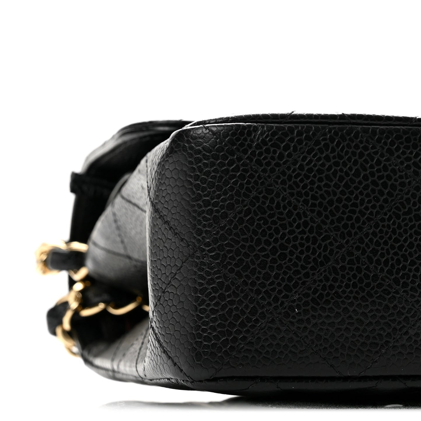 Caviar Quilted Small Double Flap Black