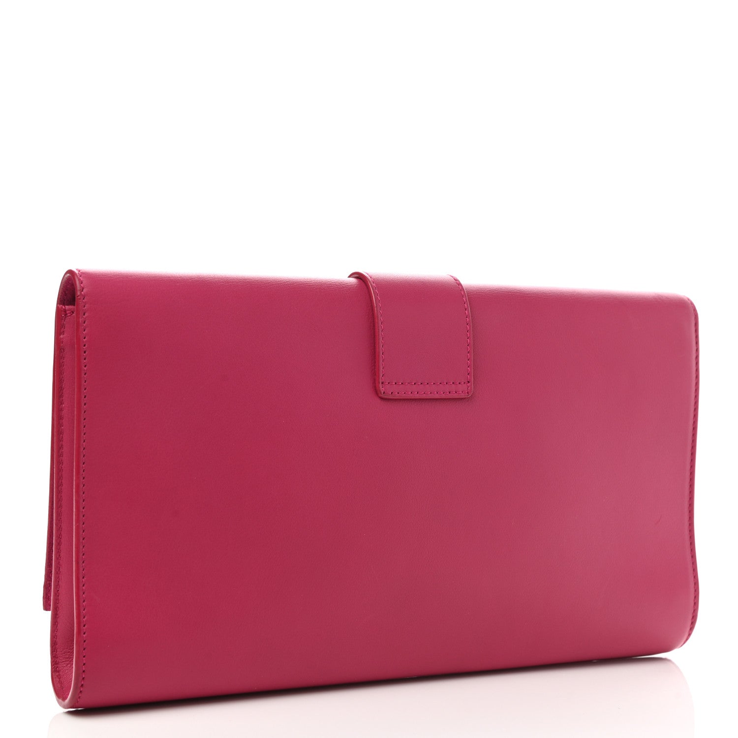 Saint Laurent Calfskin Classic Y Ligne Clutch Fuchsia 3 of 8