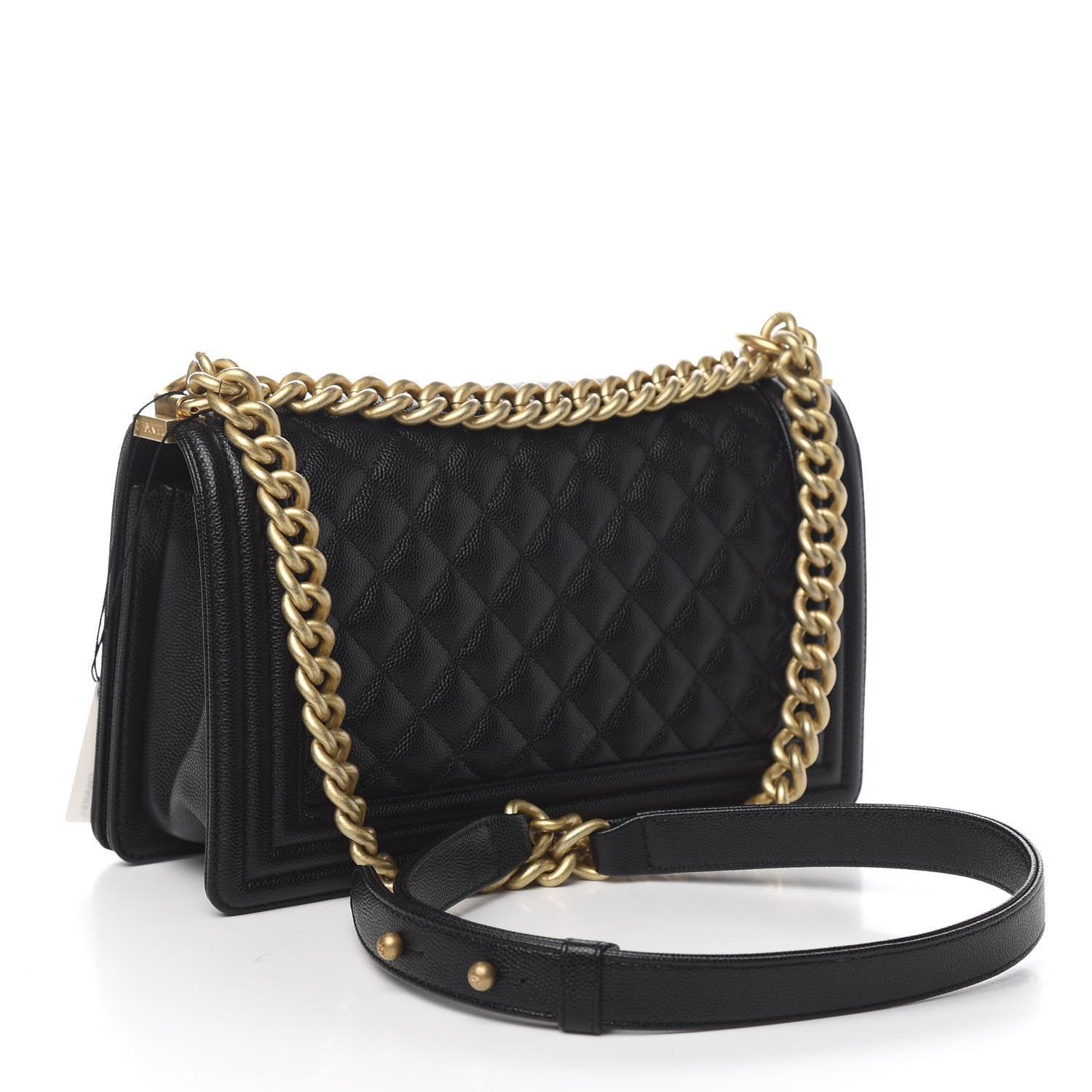 Chanel Caviar Quilted Medium Boy Flap Black 2 of 9