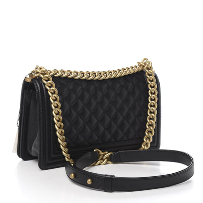 Chanel Caviar Quilted Medium Boy Flap Black 2 of 9