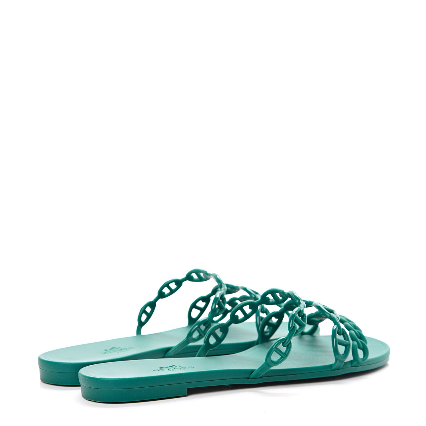 Rubber Chaine d'Ancre Rivage Sandals 38 Vert d'Ete