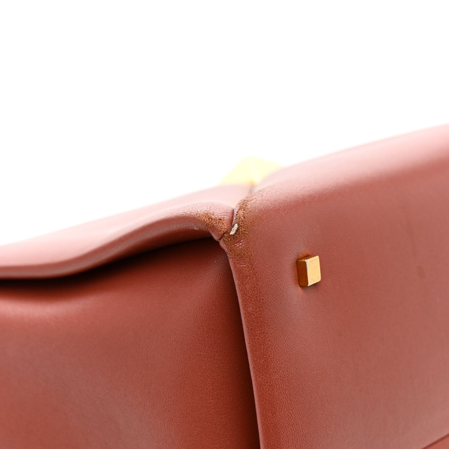 Nappa Large One Stud Handbag Gingerbread