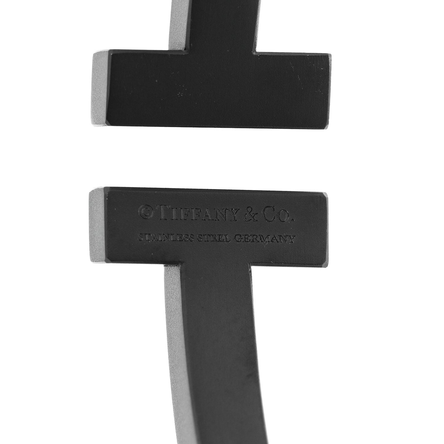 Black-Coated Stainless Steel T Square Bracelet