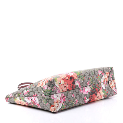 Gucci GG Supreme Monogram Blooms Medium Reversible Tote Beige Multicolor Dry Rose 3 of 11